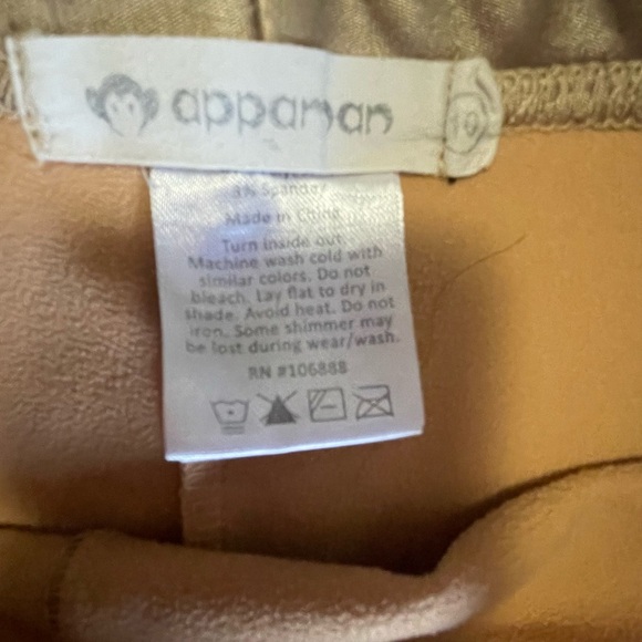 Girl's Appaman Gold Faux Leather Leggings, Size 10 - Picture 5 of 7